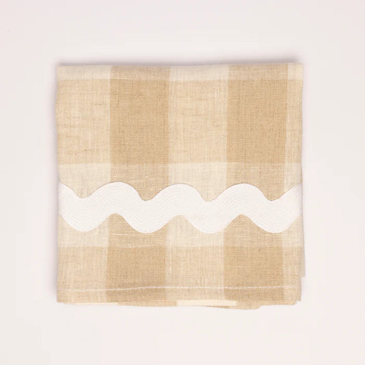 Natural Gingham Tea Towel