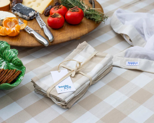 Natural Gingham Napkins