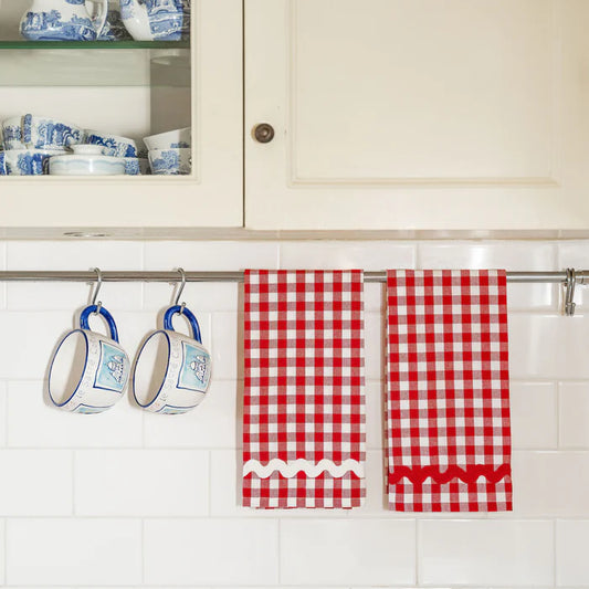 Red Gingham Tea Towel