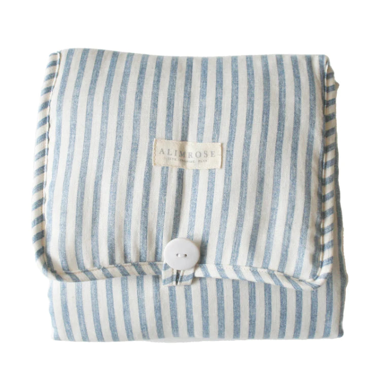 Little Traveller Change Mat Chambray Stripe