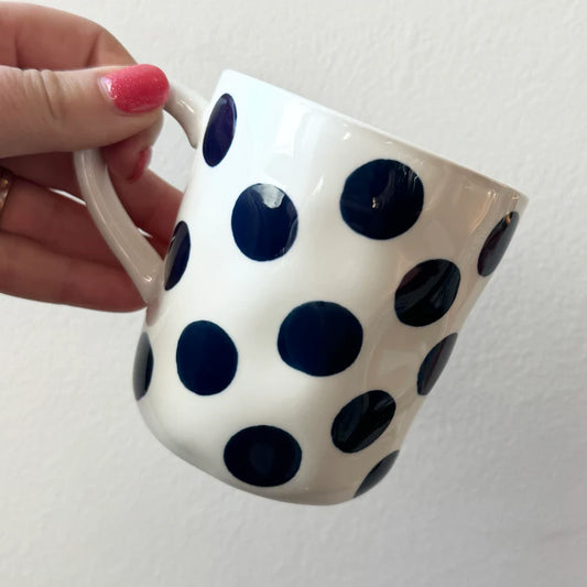 Navy Spot Mug