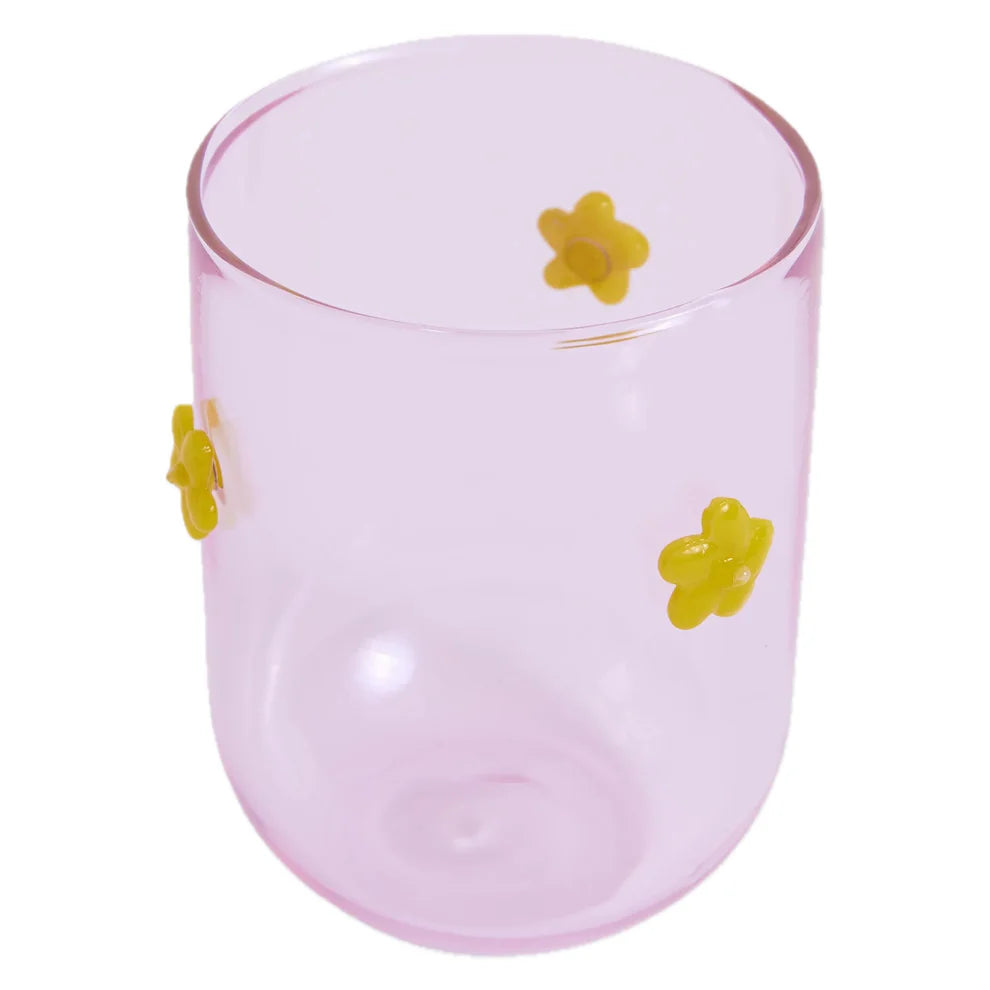 Flower Power Short Tumbler Glass 2P Set