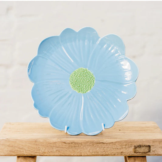 Blue & Green Flower Plate