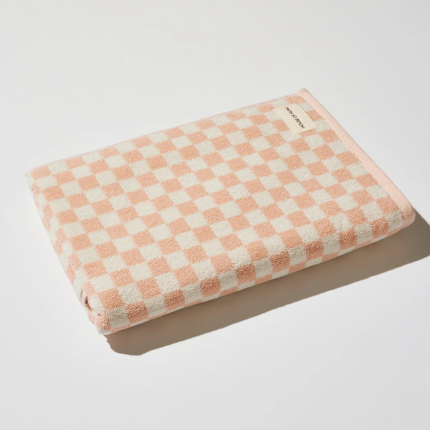 Bath Towel in Pink Check