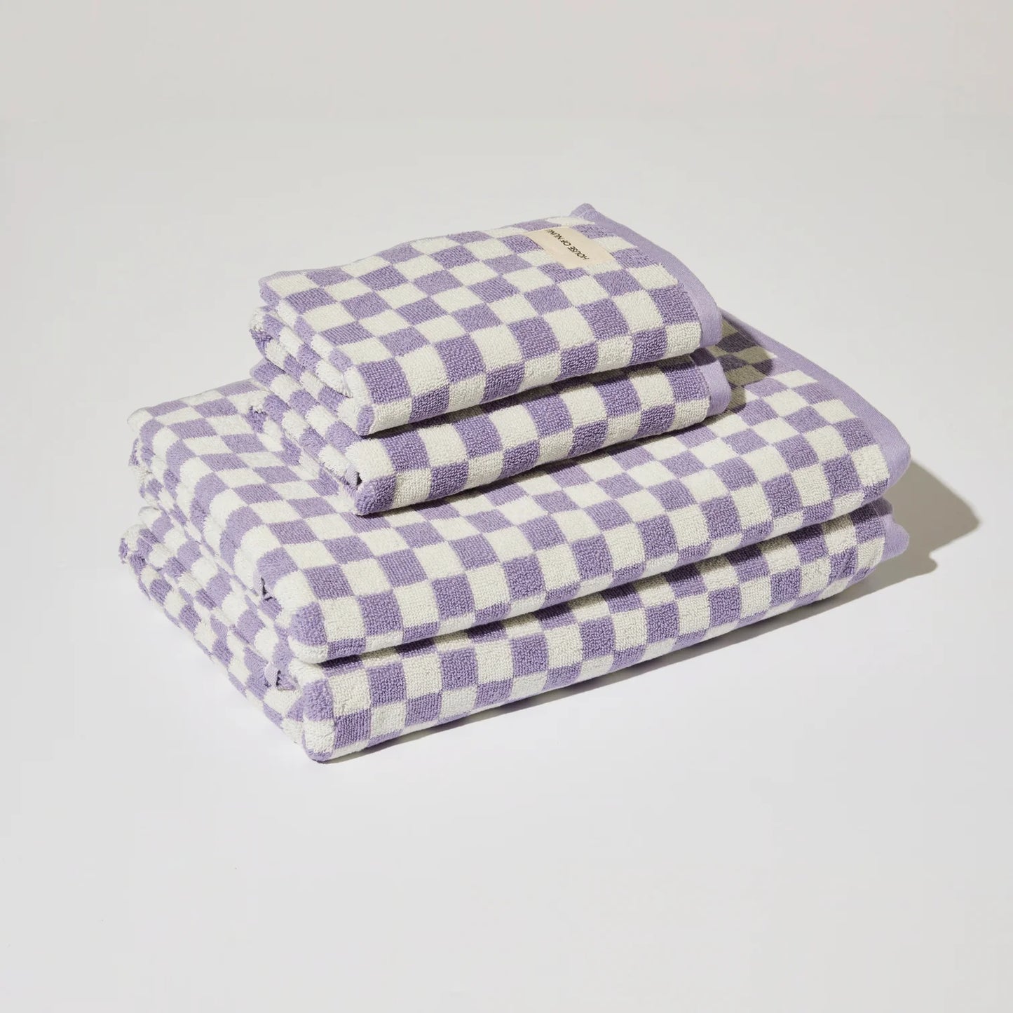 Hand Towel in Lilac Check