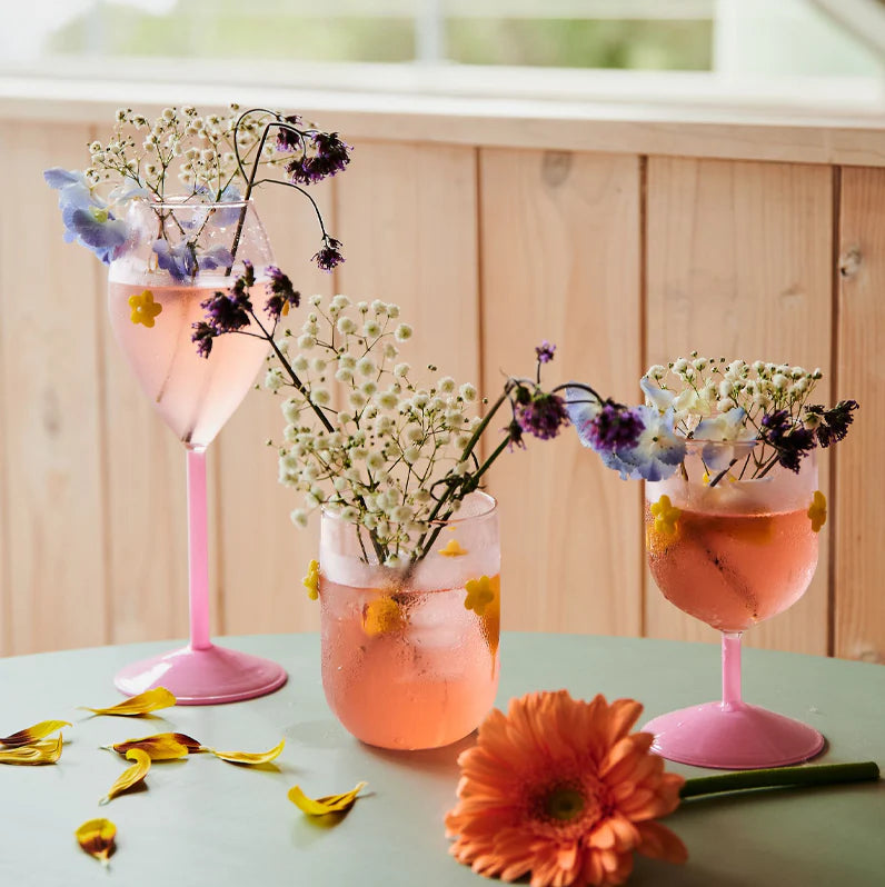 Flower Power Wine Glass 2P Set