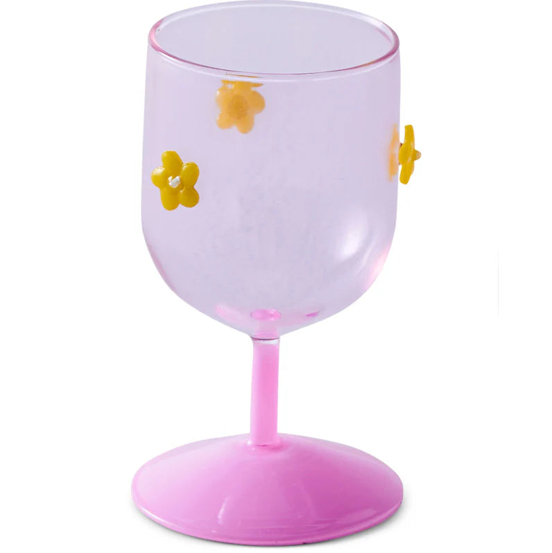 Flower Power Wine Glass 2P Set