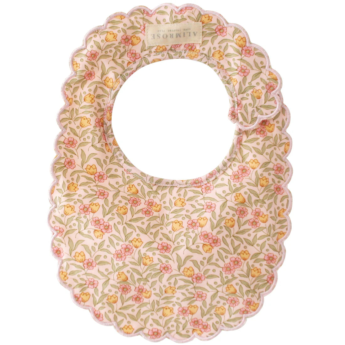 Scallop Bib Blossom Lily Pink