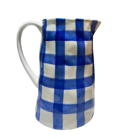 Blue Gingham Medium Jug