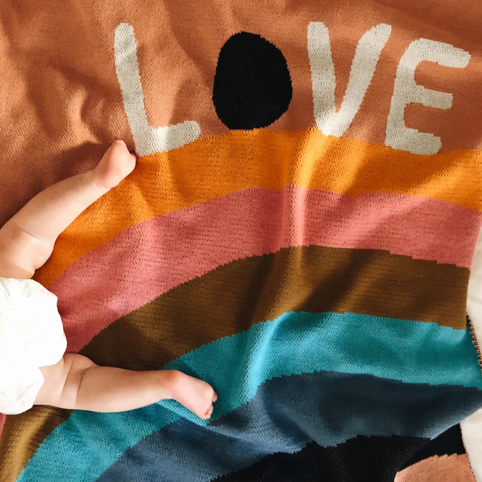 Rainbow Baby Throw