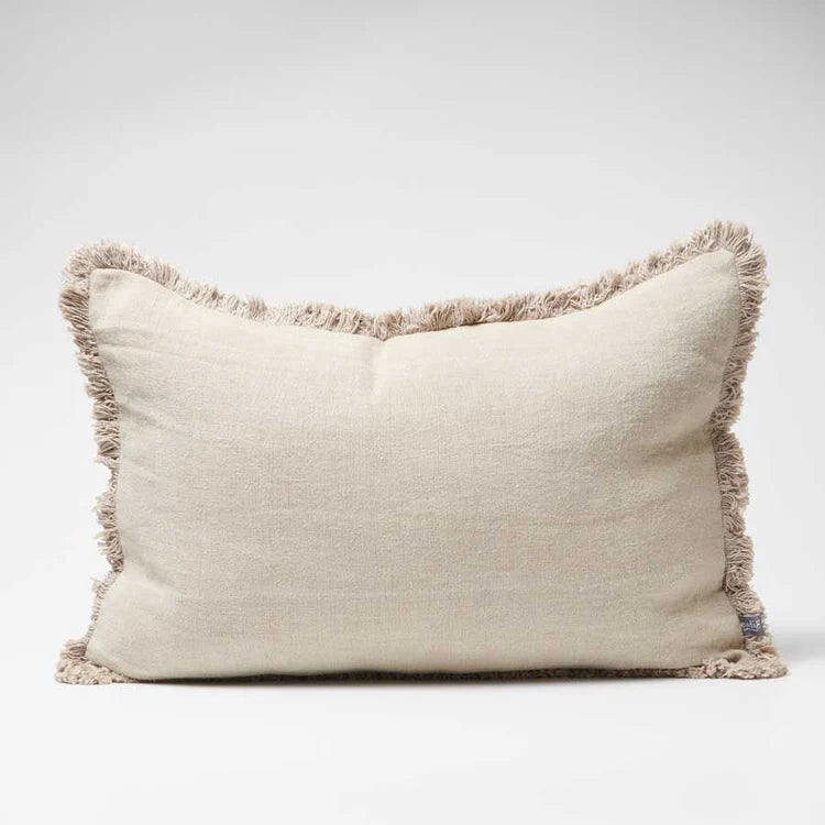 Natural Luca Boho Linen Cushion