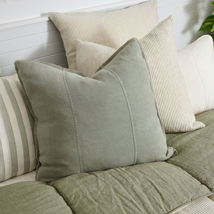 Pistachio Luca Linen Cushion