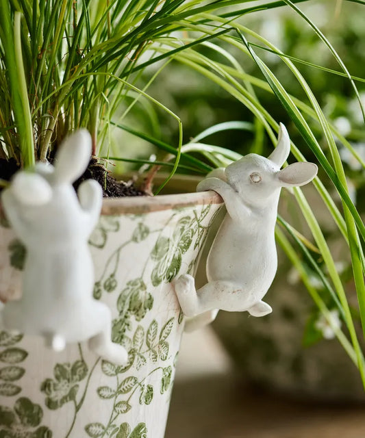 Hanging Bunny Decor White