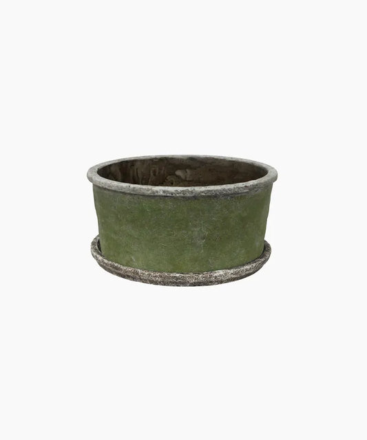 Evergreen Wide Plant Pot & Saucer