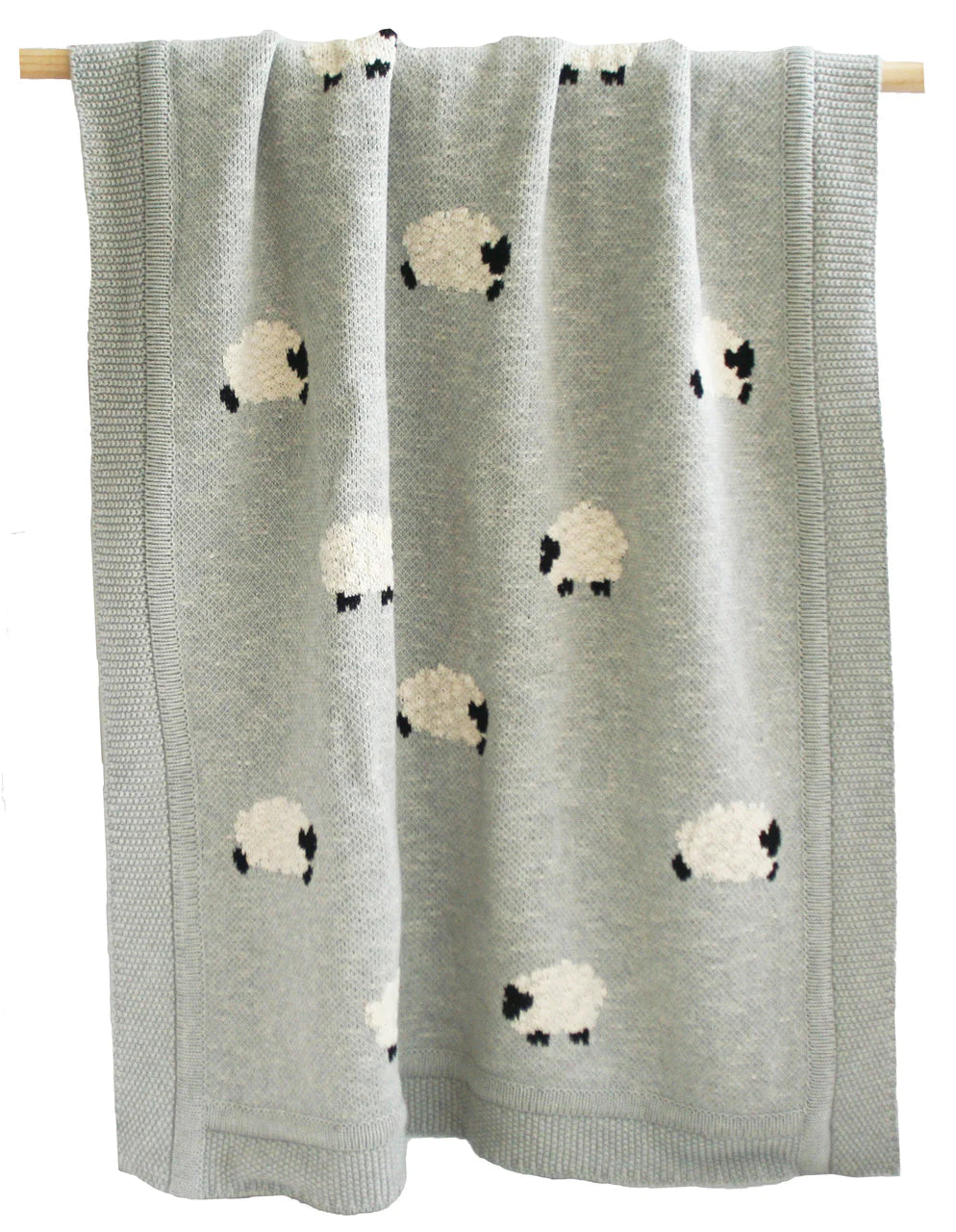 Baa Baa Baby Blanket Grey