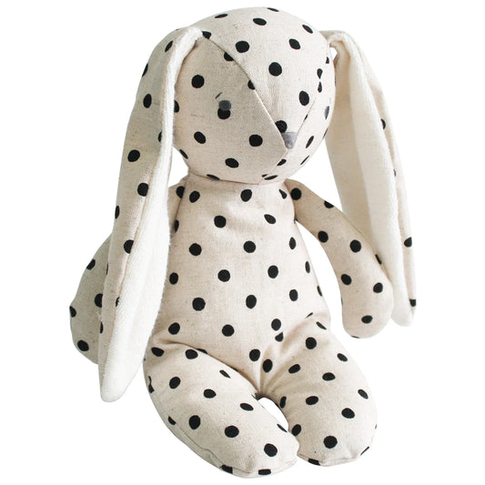 Floppy Bunny Linen 25cm Black Spot