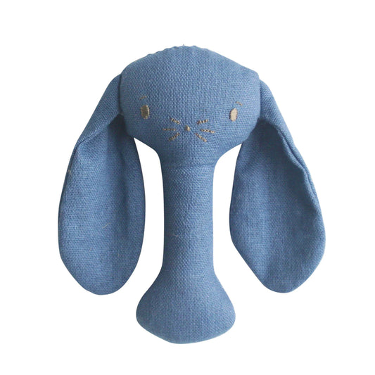 Bobby Bunny Stick Rattle Chambray Linen