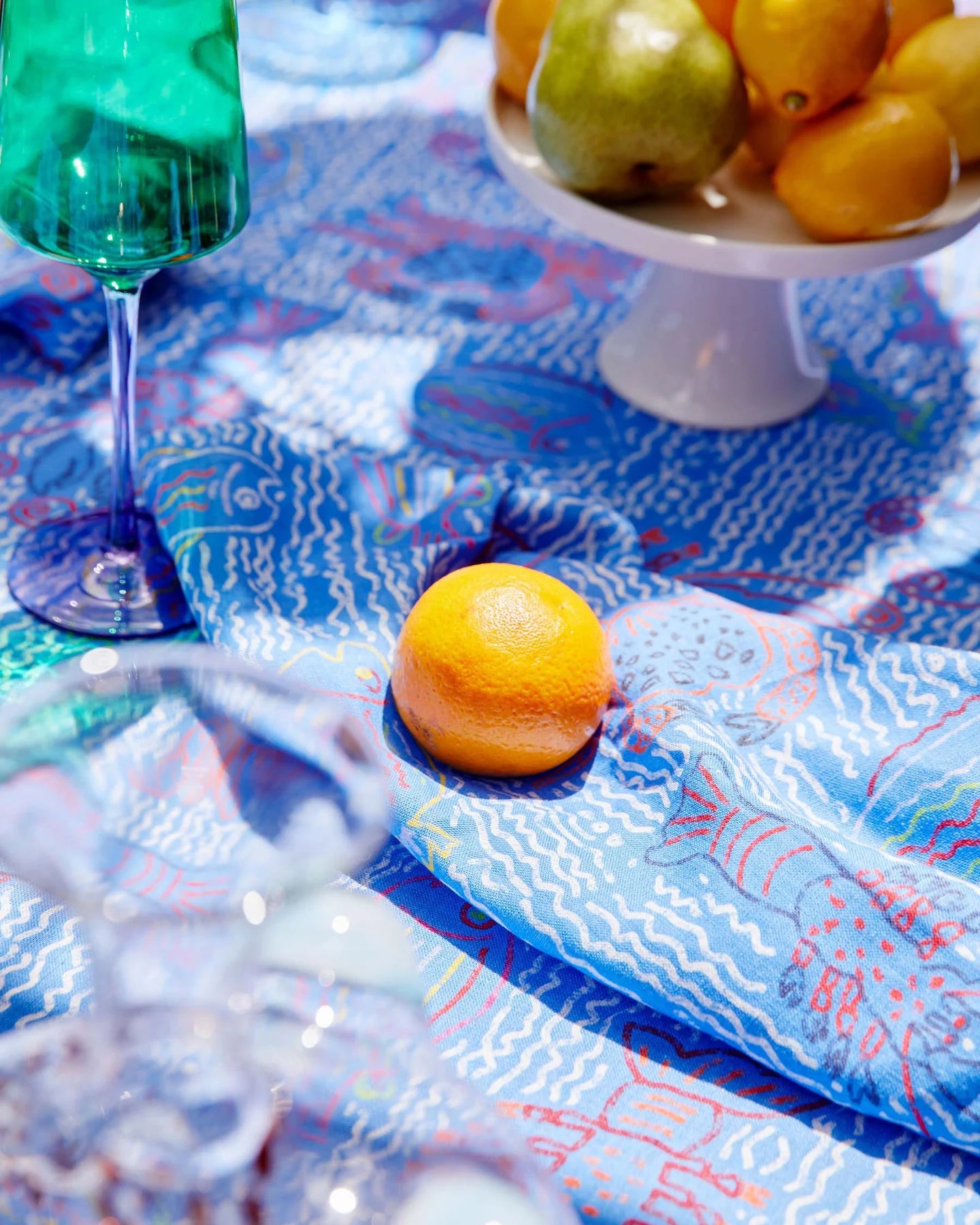 The Deep Blue Linen 4P Napkins Set