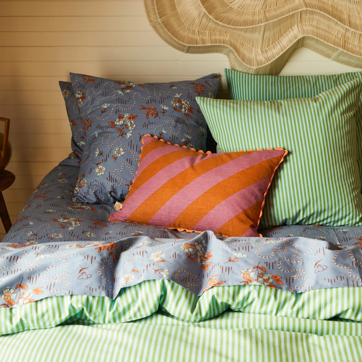 Bundi Stripe Cushion - Desert