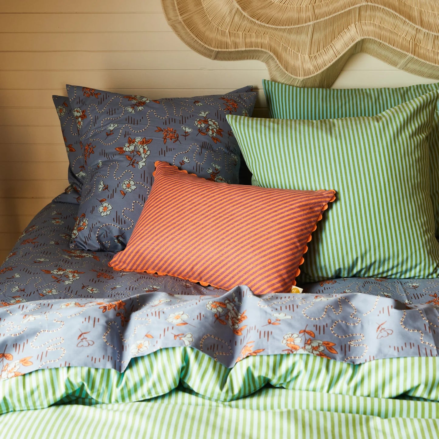 Bundi Stripe Cushion - Desert