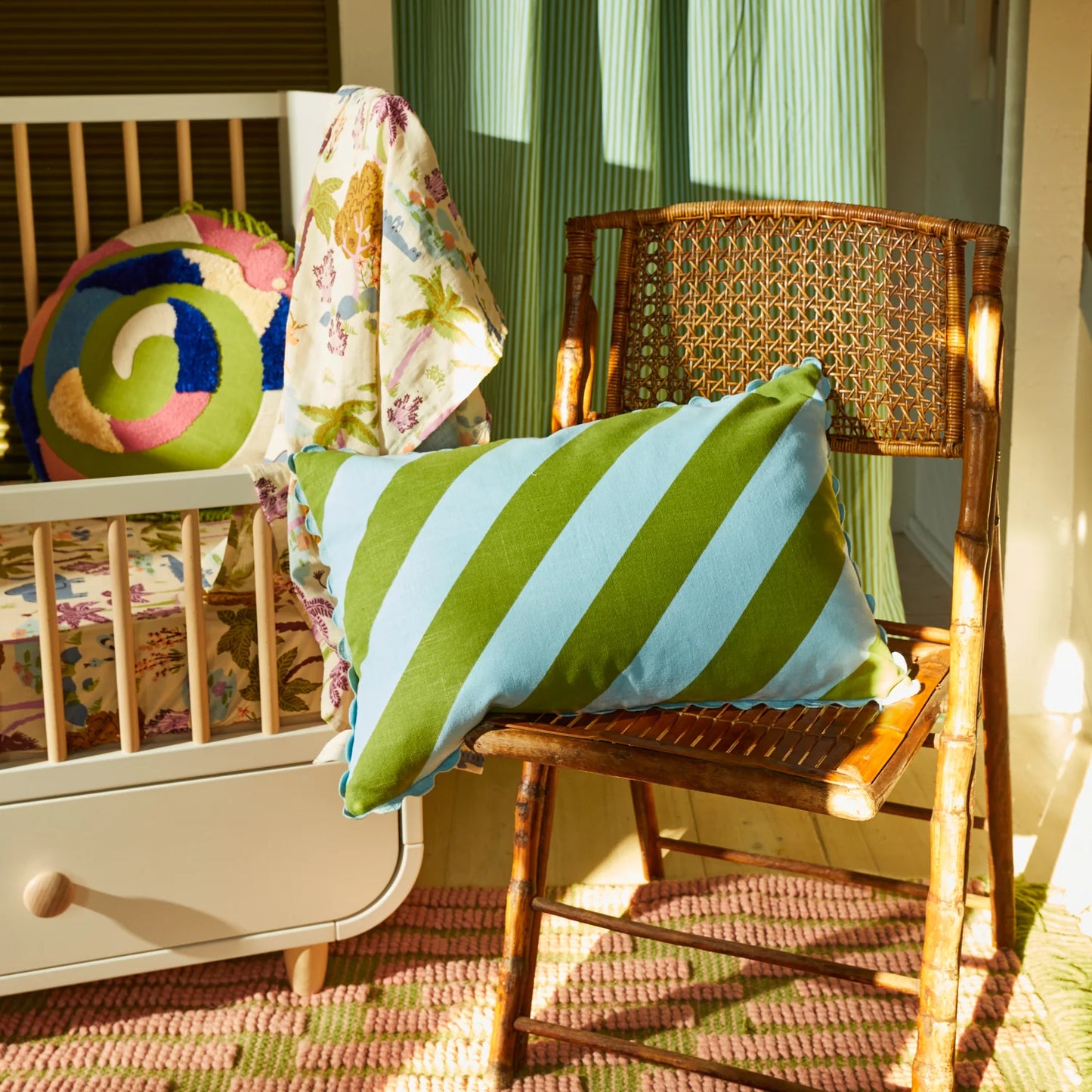 Bundi Stripe Cushion - Sky