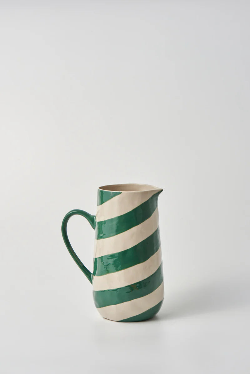 Cabana Stripe Jug Green