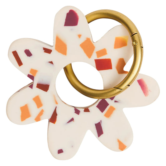 Whitney Keyring - Nougat Terrazzo