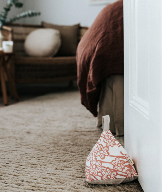 Door Stop Wild Flower Pink/White